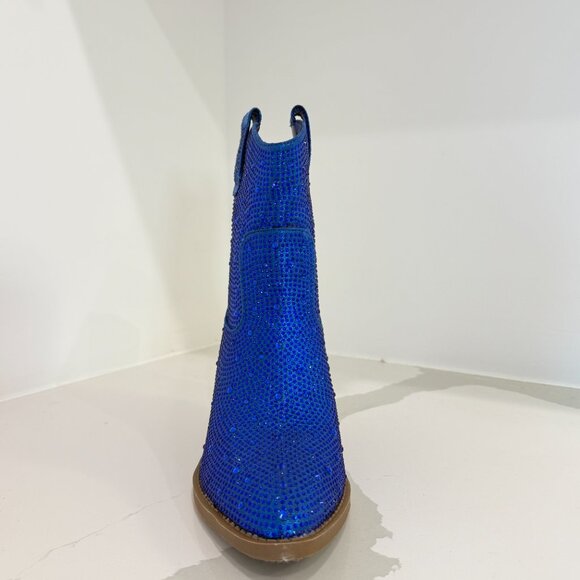 ✨ Blue Rhinestone Western Boots ✨ - Picture 2 of 5